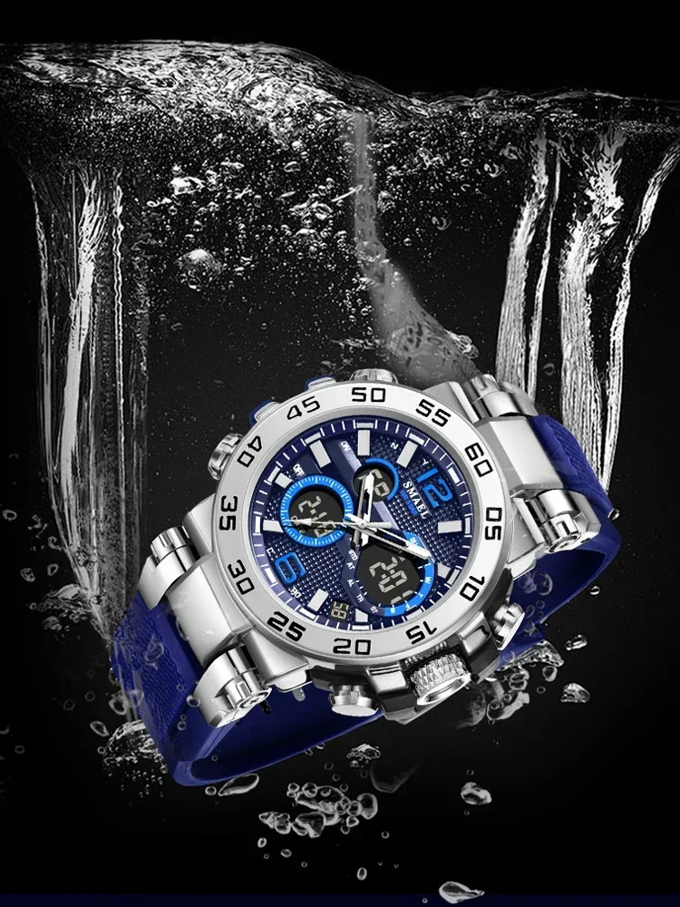 Smael Electronic Watch For Men Colorful Alloy Case Outdoor Sports Waterproof Multi Functional Digital Luminous Wristwatch Male, Alina Gadgets