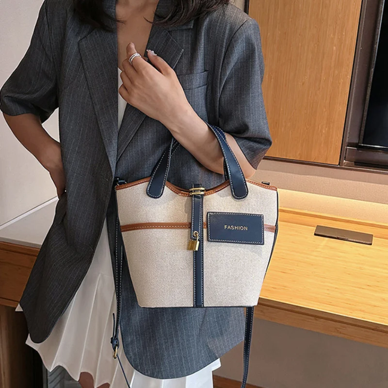 Casual Tote Bags for Women 2024 Trend Canvas Handbag Woman Fashion Letter High Quality Luxury Designer Large Shoulder Bag Ladies