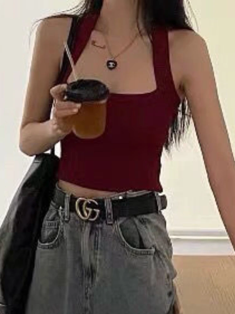 بلوزة قصيرة بورجوندي فاخرة