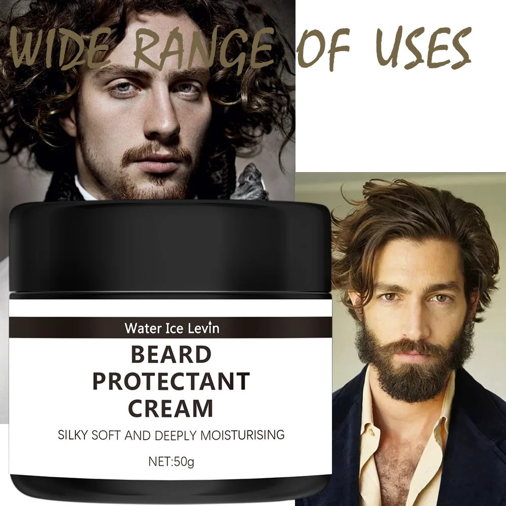 Beard Cream 100% Natural Beard Care Cream with organic Argan and Jojoba beard oil Vanilla fragrance-softener, moisturizer