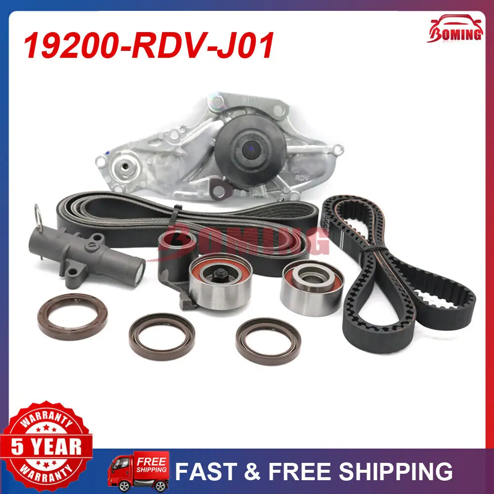 

New Engine Timing Belt Kit Idler Water Pump Crankshaft Cam Seal 19200-RDV-J01 For ACURA MDX HONDA ODYSSEY PILOT RIDGELINE 3.5L