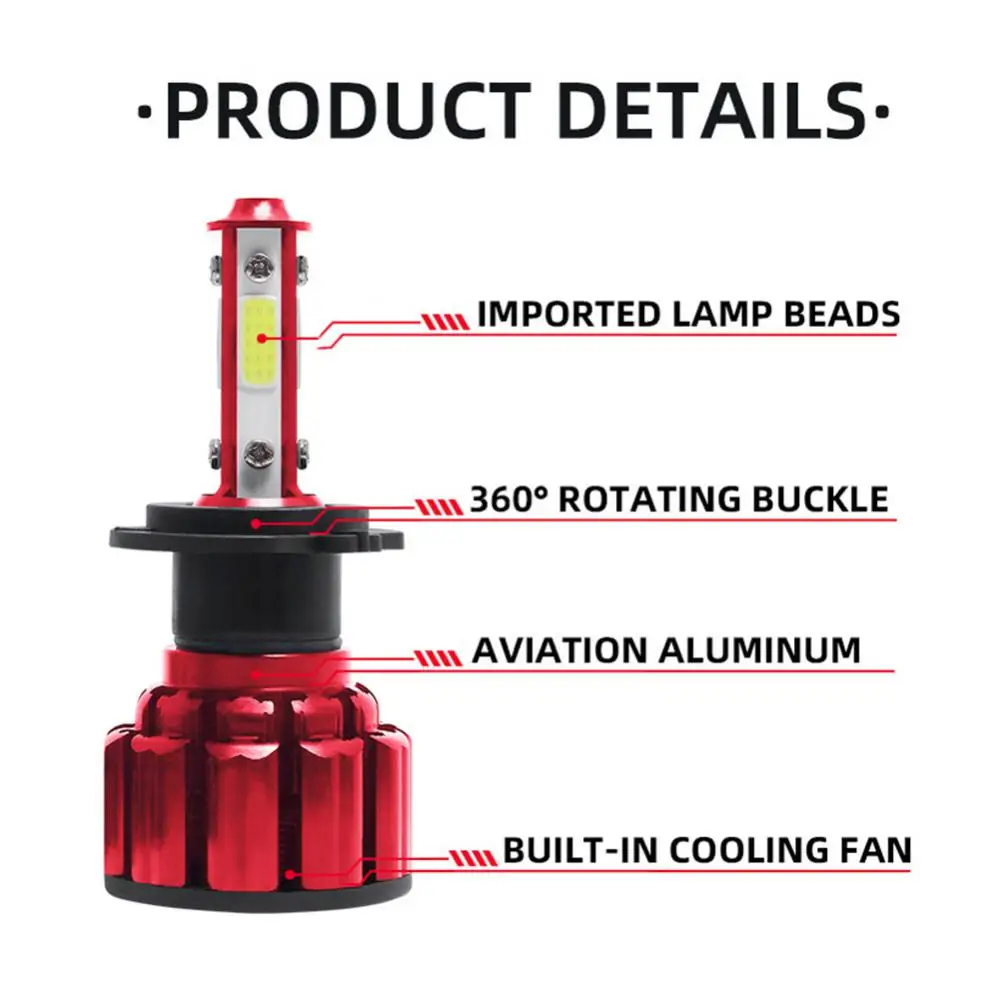 

Автомобильная светодиодная фара Led Plug And Play Простая установка высокая яркость Ip67 водонепроницаемая автомобильная фара X16 лампы для автомобильных фар H13