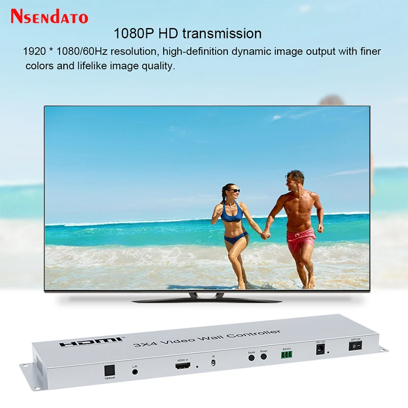 HDMI Video Wall Controler Display 3x4 2x2 2x3 3x2 4x2 4x3 5x1 6x1 6x2 12 Screen HDMI TV Video Wall Stitching Processor Splicer