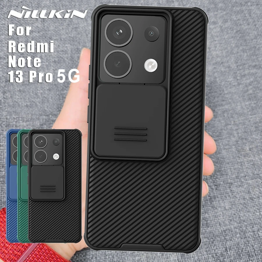 Nillkin 카메라 보호 렌즈, 샤오미 레드미 노트 13 프로 5G 케이스, 프로스트 하드 캠쉴드 360 풀 백 커버 
