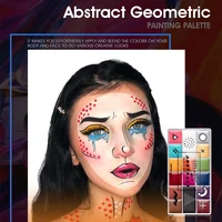 Imagi 16 Colors Face Paint Professional Abstract Palette For Kid Halloween/Art Party Fancy Makeup 2