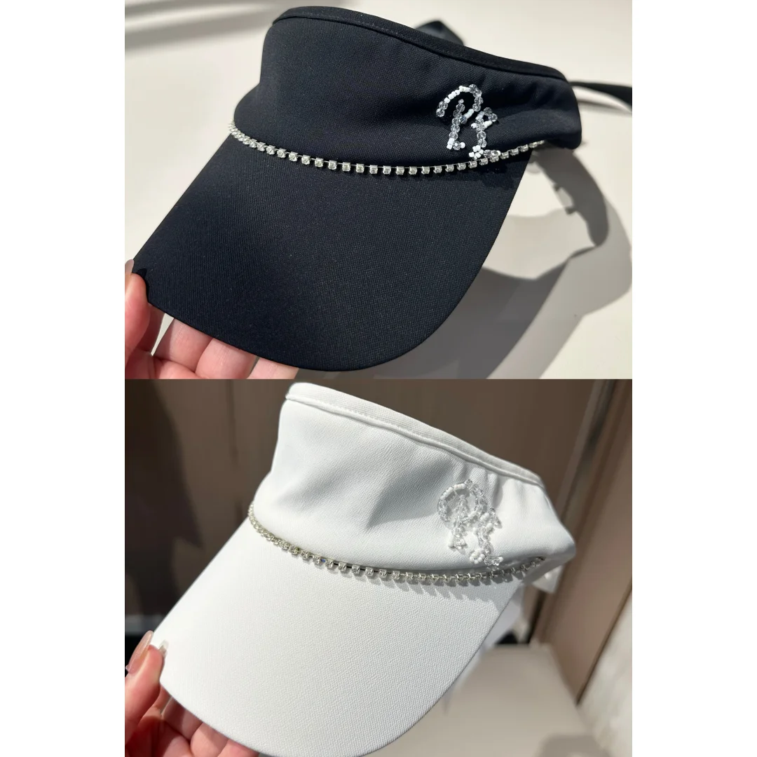 New Golf Hat Women's Golf Empty Top Hat Korean Edition Women's Bow Sports Empty Top Women