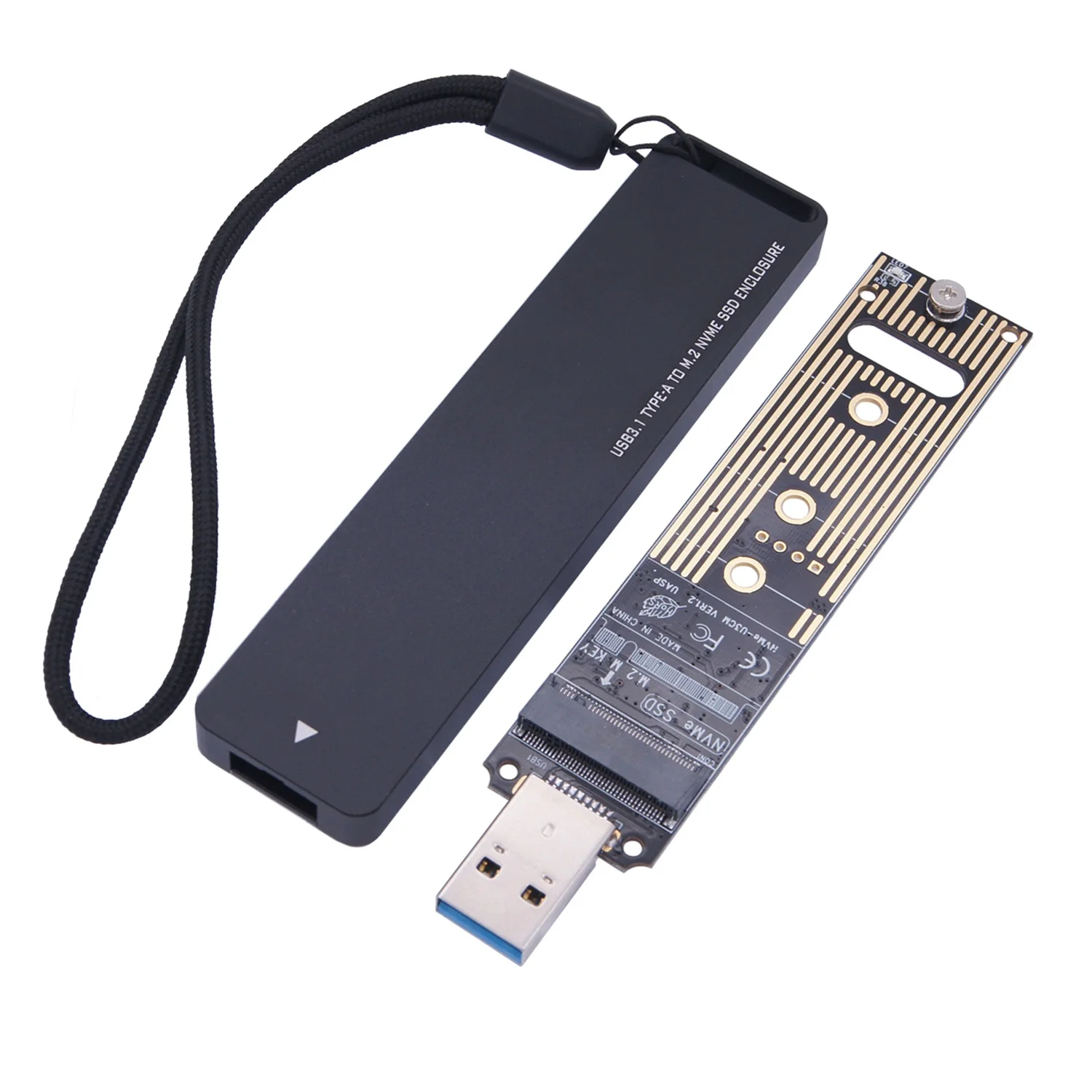 SSD 인클로저 케이스, USB3.1 A 타입 to PCI-E SSD M.2 NVME M.2 SSD 인클로저 NVME SSD 인클로저