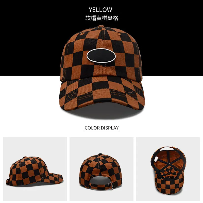 2023 New Mid-sized Child Boys And Girls Checkered Hat Baseball Caps Children's Hat Sunscreen Baseball Caps Fashion Popular Caps 5