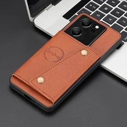 Premium Magnetic Flip Leather Wallet Phone Case with Card Holder Slot Cover - Xiaomi 17Pro Max (Brown)