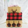 3 Pcs Collapsible Storage Basket Cute Christmas Elk Fabric Organizer Collection Bin Box for Pet Cat Dog Toy Supplies 1