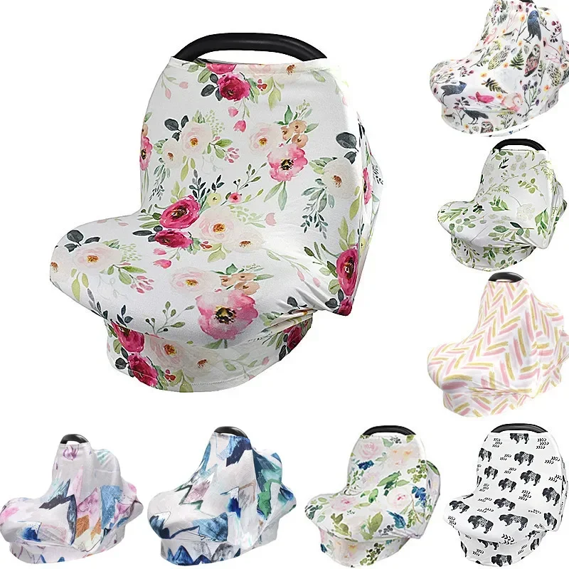 Baby shopping cart cover Breast feeding carseat canopy multi use stretchy Breastfeeding infant Grocery Trolley car seat cover