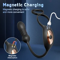 APP Control Männlichen Penis Ring Stieß Prostata-massagegerät Anal Plug Cock Ring Teleskop Anal Vibrator Homosexuell Erwachsene Sex Spielzeug für Männer 2