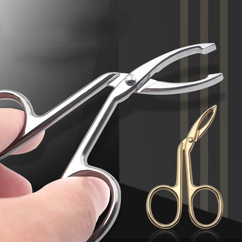 Description Picture 3 of itemProfessional Elbow Eyebrow Pliers Clip Scissors Tweezers Straight Pointed Stainless Steel Eyebrow Plucking Makeup Beauty Tools