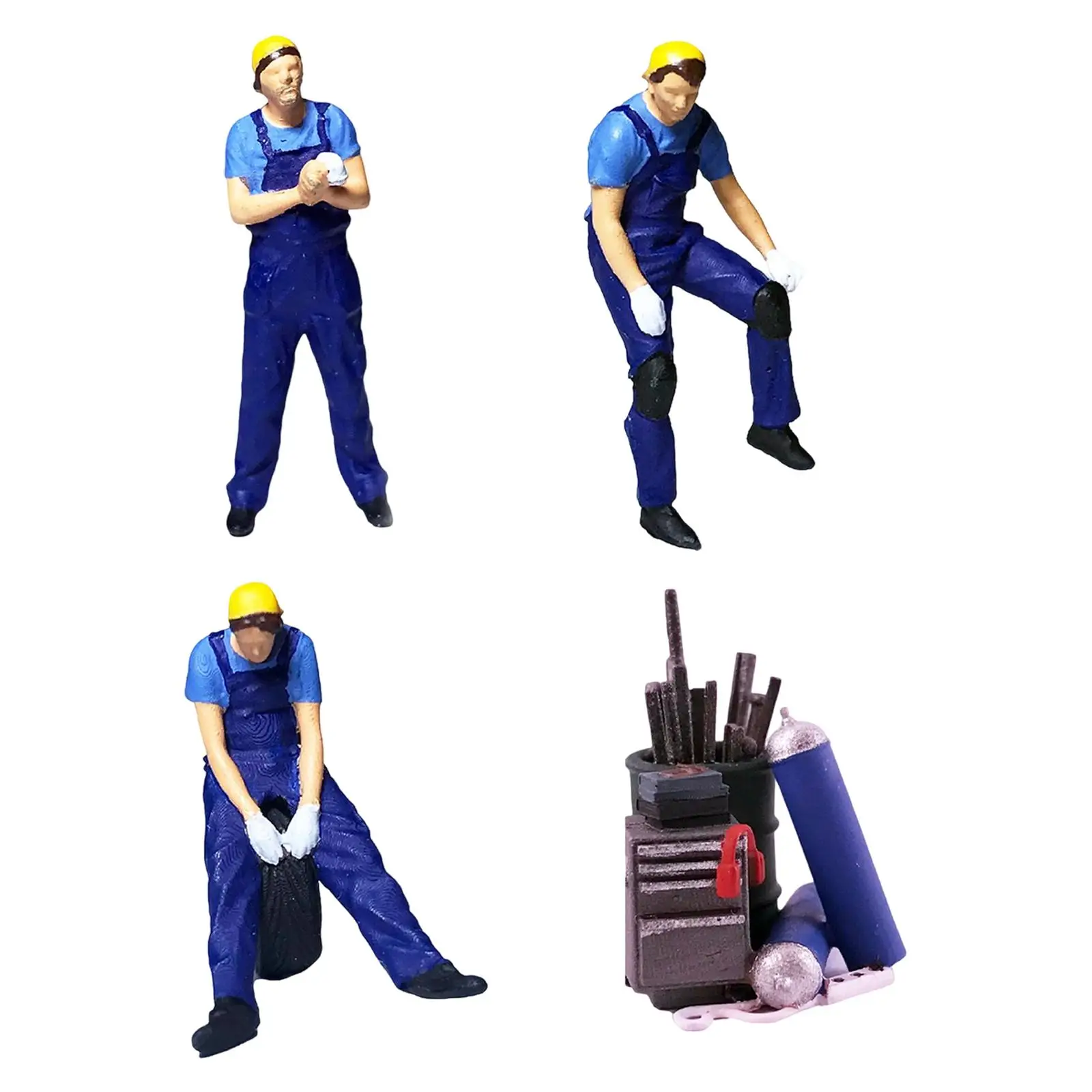 1/64 Painted People Figures Diorama Figurines Garage Scenes Accessories 3