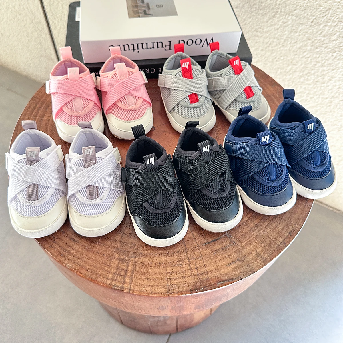 Baby Boys Girls Shoes Non-Slip Rubber Sole High-Top PU Leather