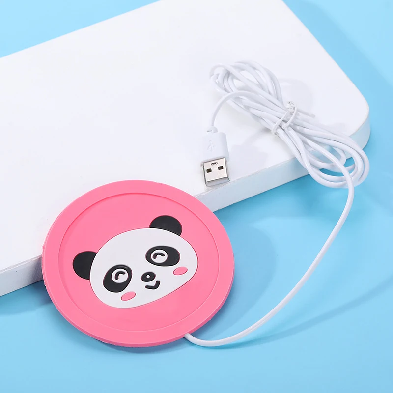USB heat warmer USB power supply tea coffee cup mug warmer heating cup mat pad coasters for office gadget cartoon original wood grain