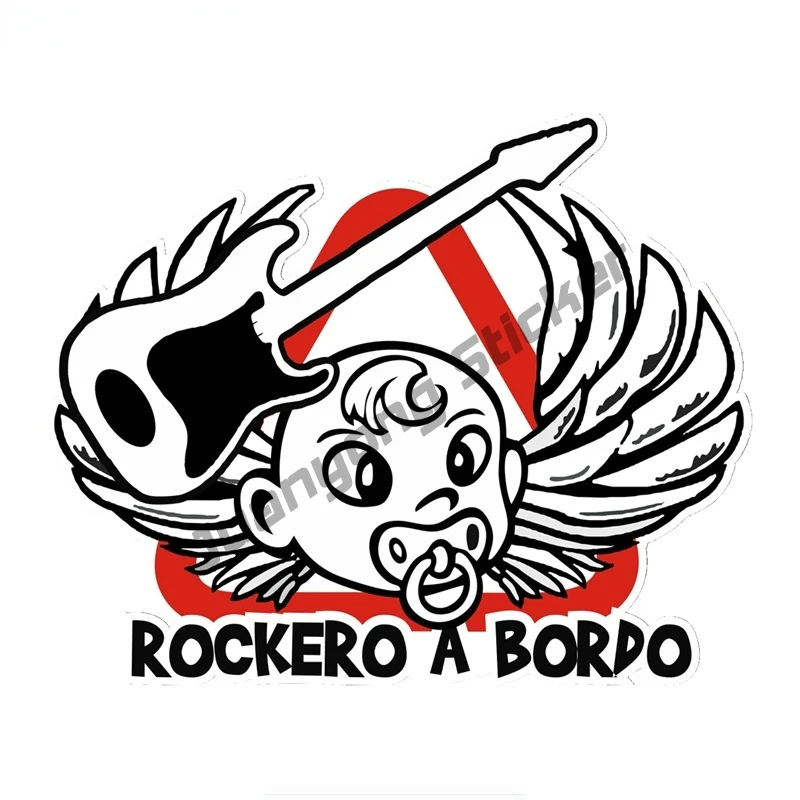 

Cartoon Baby Rocker on Board Colorful Car Sticker and Decal Window Camper Truck Car Body Motorcycle Car Accessories KK16x13cm