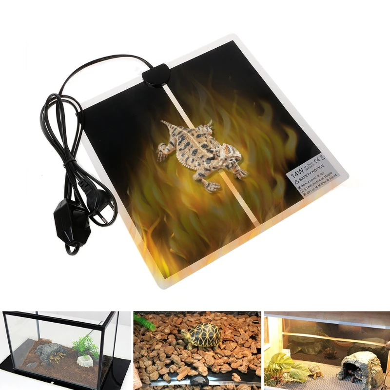 ReptileHeaterPad11x11TerrariumWarmerReptileHeatingMatTemperatureAdjustable220240V