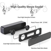 VIKEFON Portable 3D Stereo USB Mini Speaker Powered with Dual Speaker Built-in Decoding Sound Card for Desktop PC Laptop Cashier - Image 5