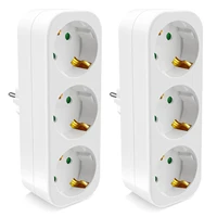 EU Electrical Socket 3 Outlets European Standard Adapter Expansion Power Socket 2Pin Plug Extension AC Converter Adaptor home