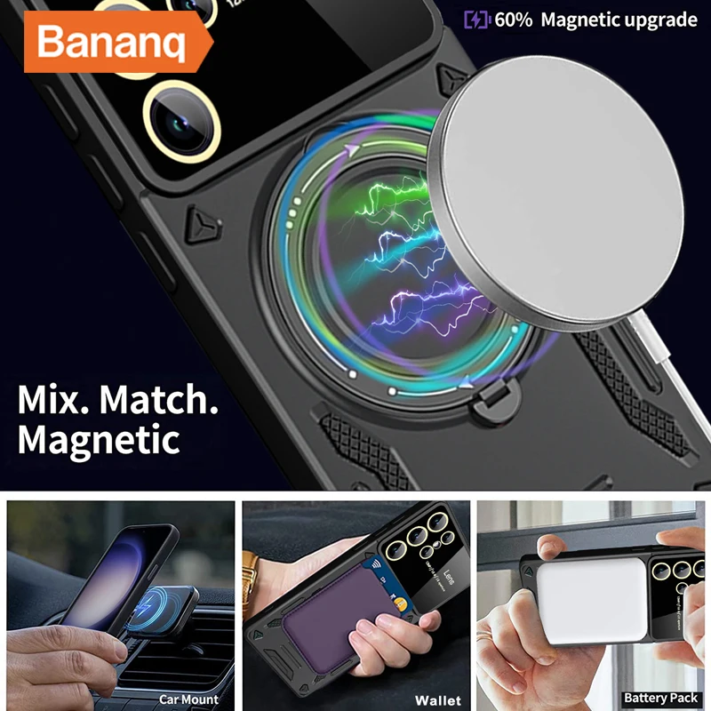 Bananq – coque avec anneau magnétique, étui pour Samsung S24 S23 S22 Plus Ultra S21 S20 FE A14 A15 A24 A25 A34 A54 A04 A04E A05 A05S_voghion.com