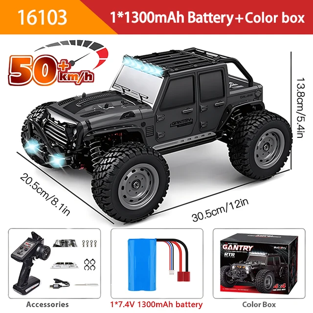 SCY 16102 1:16 50KM/H 4WD RC Car With LED Light Remote Control