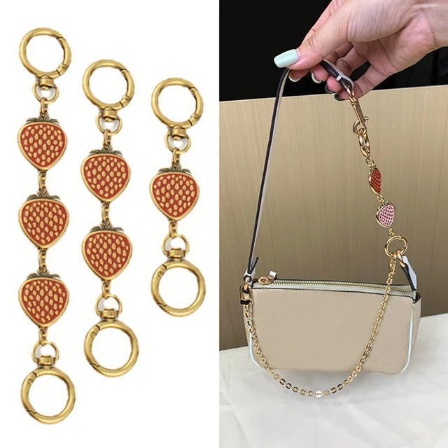 Strawberry Shaped Bag Strap Extender Chain Purse Strap Extender Charm for  Women Bag Replacement Accessory Easy to Use - AliExpress