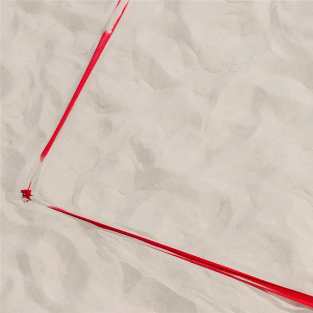 A28F-6Pcs Beach Volleyball Lines Equipment Portable Red Lines Marking Court Marker For Sand Training Beach Outdoor Sports 5