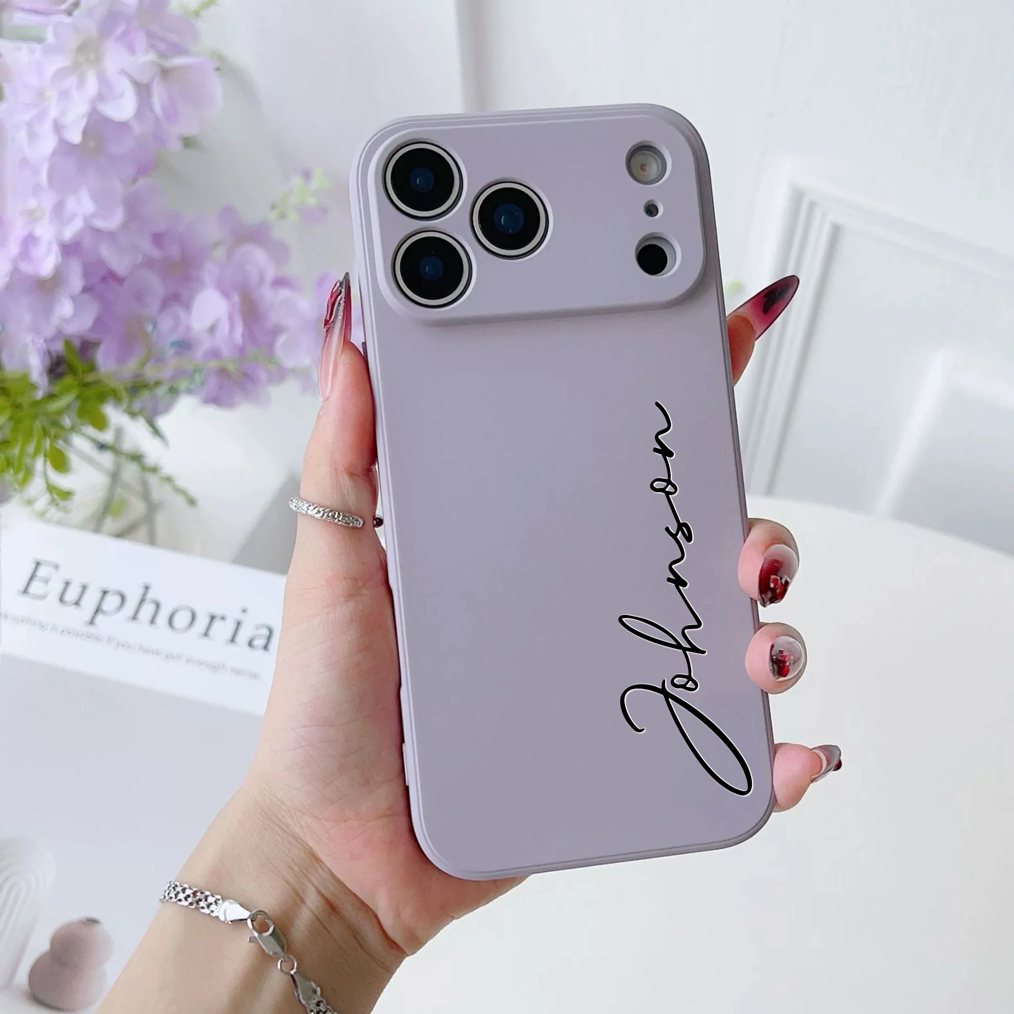 Personalized Custom Letters Name Colorful Soft Liquid Silica Gel Phone thumbnail 9
