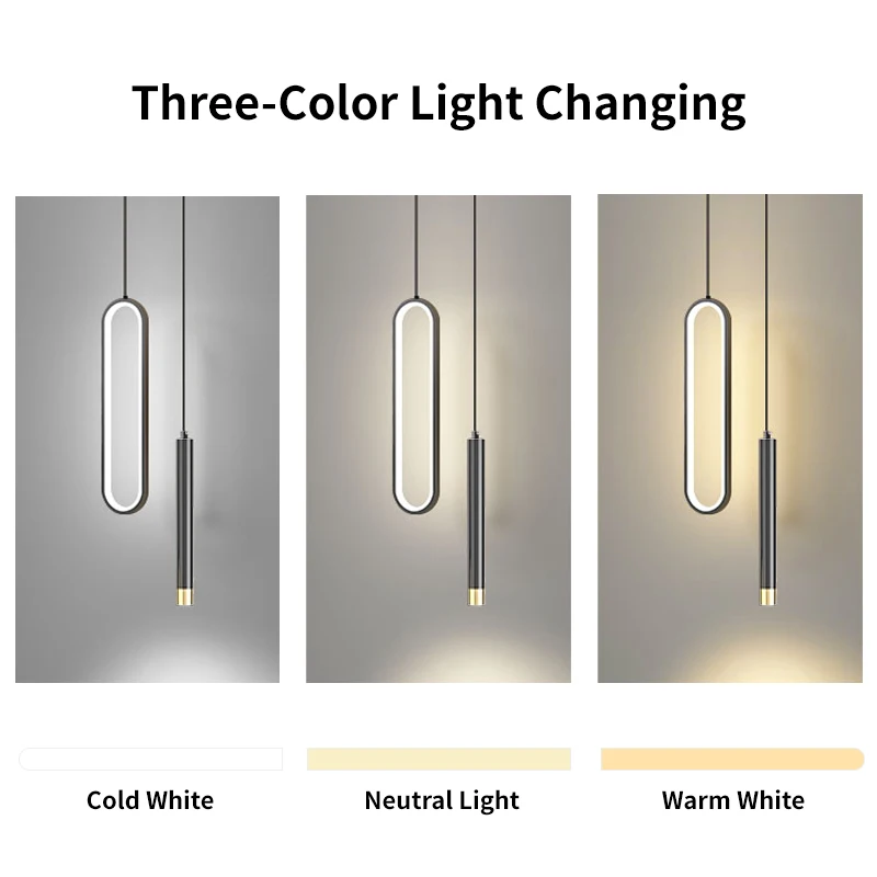Modern LED Pendant Light Double Head Hanging Lamps Interior Lighting For Bedroom Living Room Dining Table Bedside Kitchen Decora