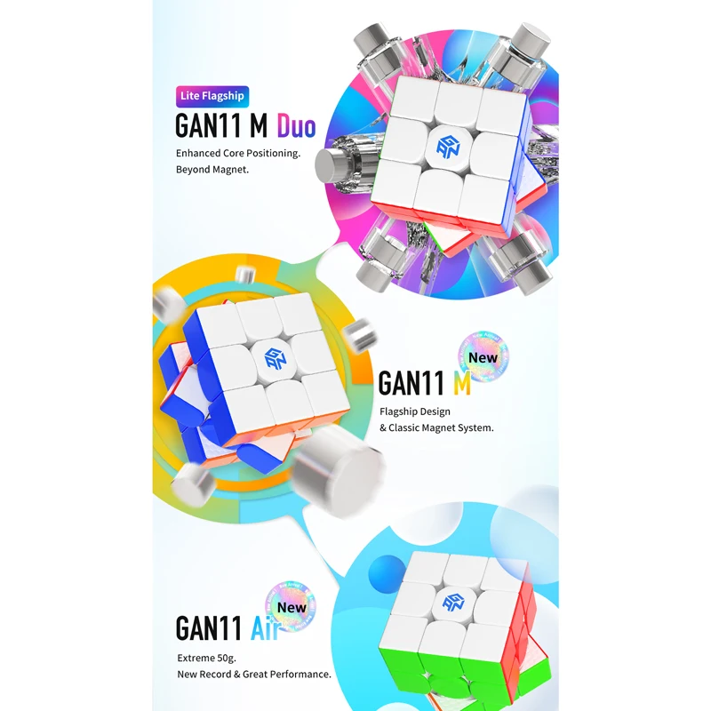 GAN 11 M / GAN11M Pro Magnetic Magic Cube（GAN11 Air no magnets）3x3 3×3 Professional Speed Puzzle 3x3x3 Children Toy Cubo Magico 2