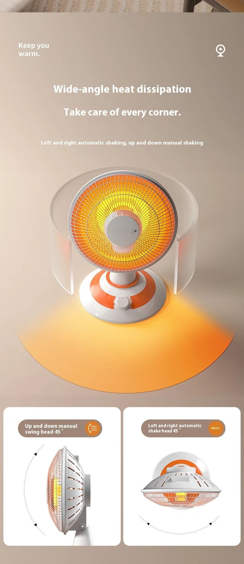 Zhigao Small Sun Home Desktop Rapid Thermal Power Heater, Office Bedroom Electric Fan, Oven_voghion.com