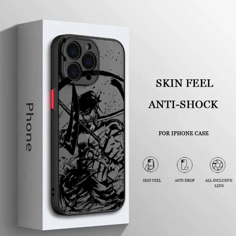 Frosted Translucent Soft Silicone Anime Phone Case Cover