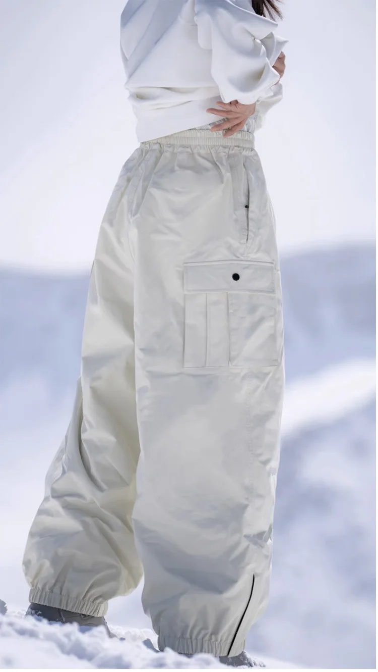 Women's Outdoor Oversize Waterproof Warm Snow Trousers Oversize Klein Blue  Ski Pants Winter Ski Snowboarding Pants