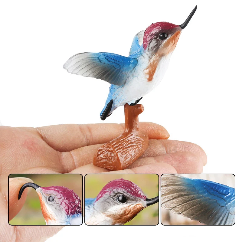 Set Di 30 Statuette Di Uccelli Realistiche - Pappagallo, Gufo, Colibrì, Fenicottero Con Nido E Uova