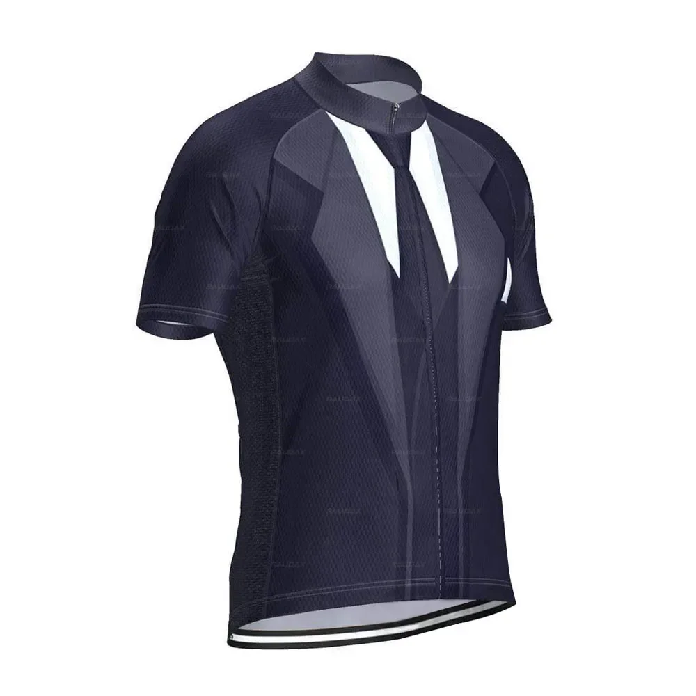 Raudax New Cute Kid's Suit and Tie Short Sleeve Breathable Cycling Jersey Soft Breathable Summer Bicycle Child Cycling Clothing