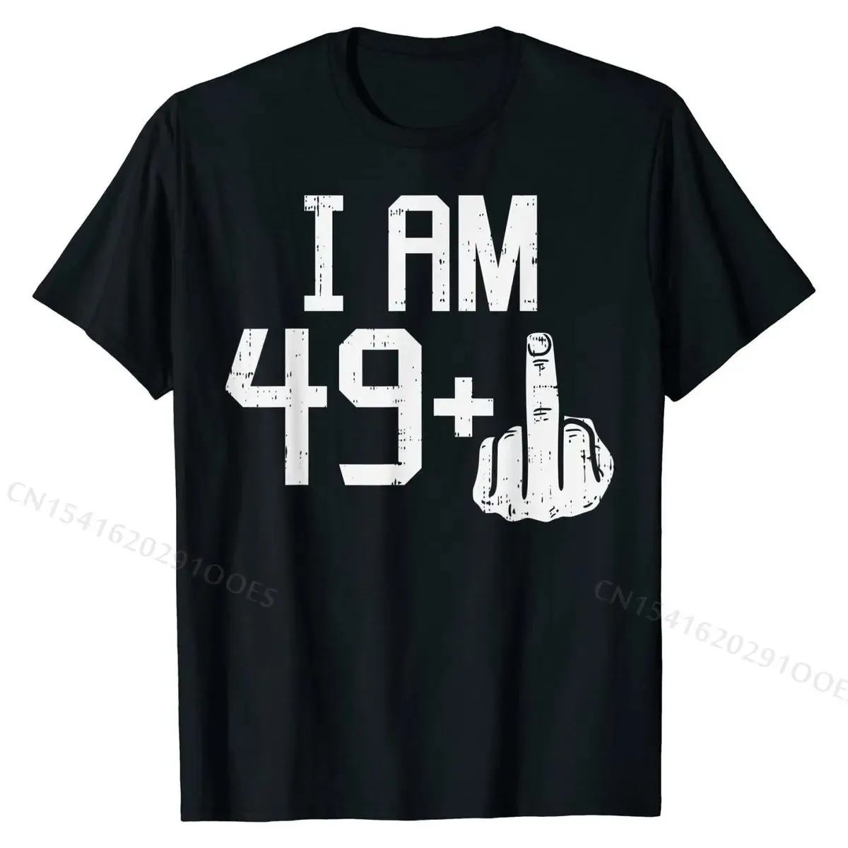 Cotton T Shirt Mens 49 1 Plus Middle Finger Fifty Funny 50th Birthday Gift Graphic Design