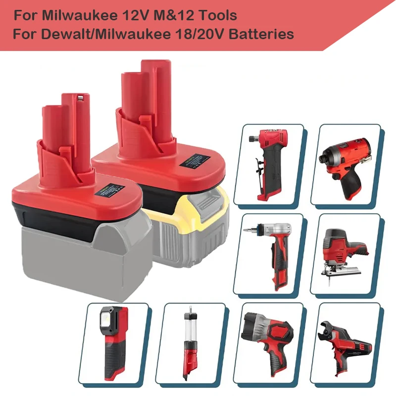 

Адаптер для аккумулятора Dewalt 18 в 20 в Milwaukee 12 В