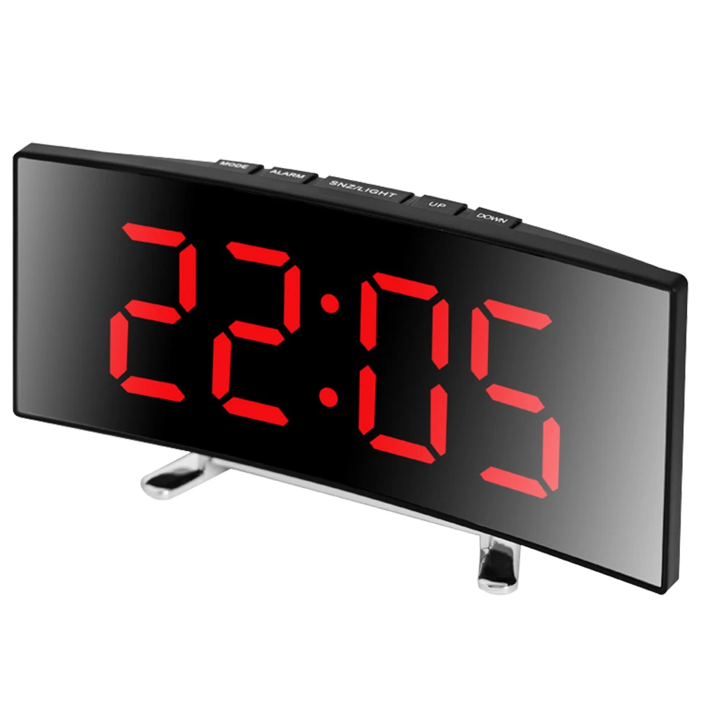 Creative Digital Alarm Clock Snooze Night Mode Smart Alarm Clock USB Charging/Battery Powered Electronic Alarm Clock for Bedroom 2