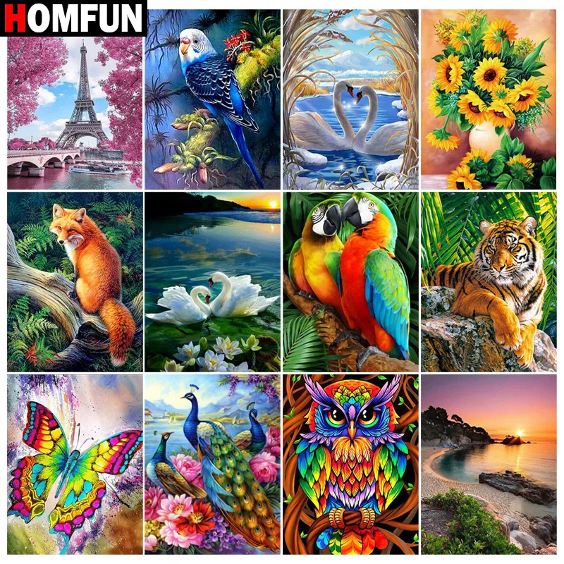 Animals Wolf Owl Fox Diamond Painting Kits Stitch Diamond Mosaic Printed  Cross Stitch Kit Art Mother