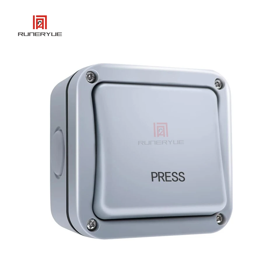 Pulsante Impermeabile ON/OFF 380V/220V 10A – Interruttore A Scatola Con Arresto Di Emergenza Per Macchinari, Modello KA0-10KH