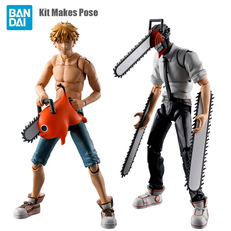 Originale Bandai Chainsaw Man Shokugan Progetto Di Modellazione Smp Kit Fa Posa Set Di 2 Anime Action Figure Model Toy For Boy Gift