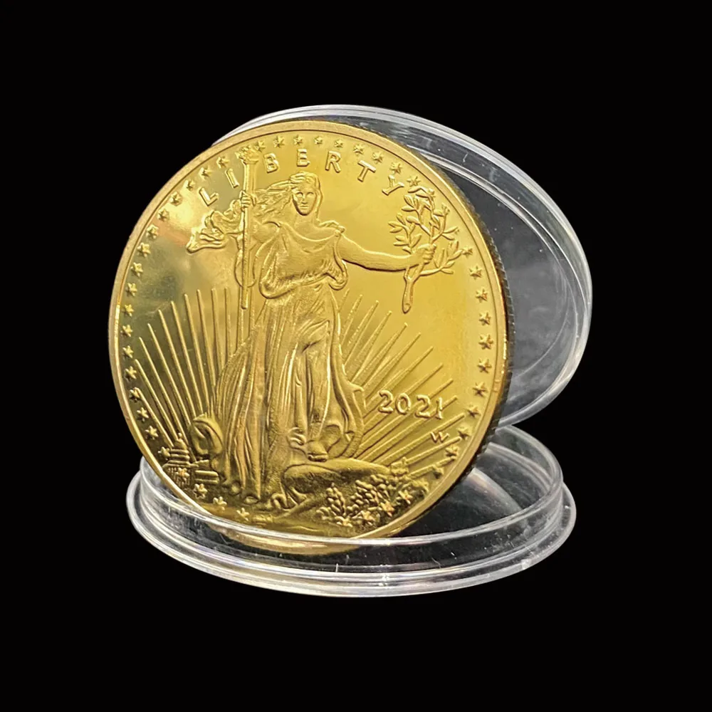 2021 Stati Uniti Aquila La Libertà Dio Oro Monete Usa Collezionabili Per Regali Da Collezione Dio Benedica Americano