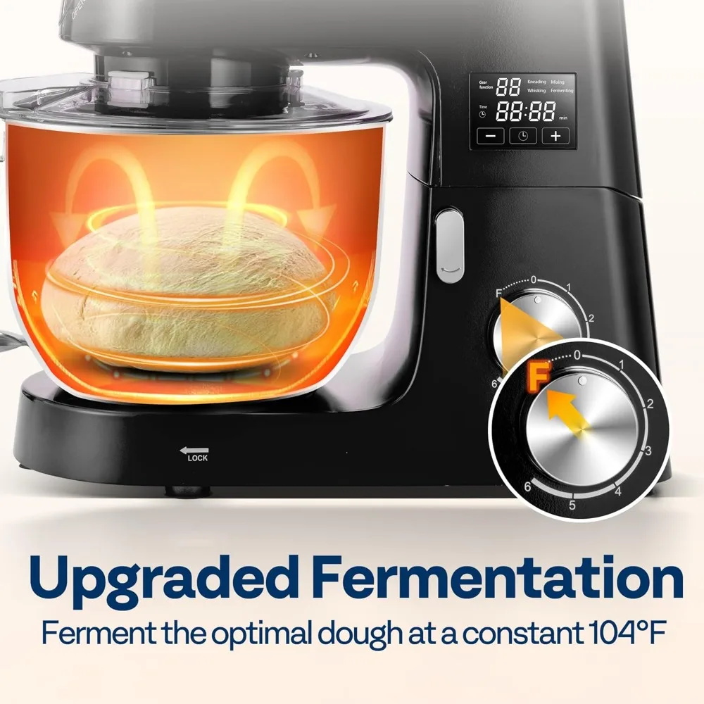 9 in 1 Multifunctional Stand Mixer with Fermentation, 6 Speed 7.5 Quart Kitchen Electric Food Mixer with Timer, Juice Blender 3