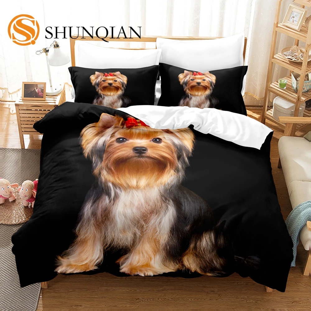

Cute Dog Bedding Set Dog Bed Set Aldult Kid Bedroom Duvetcover Sets 3D Print