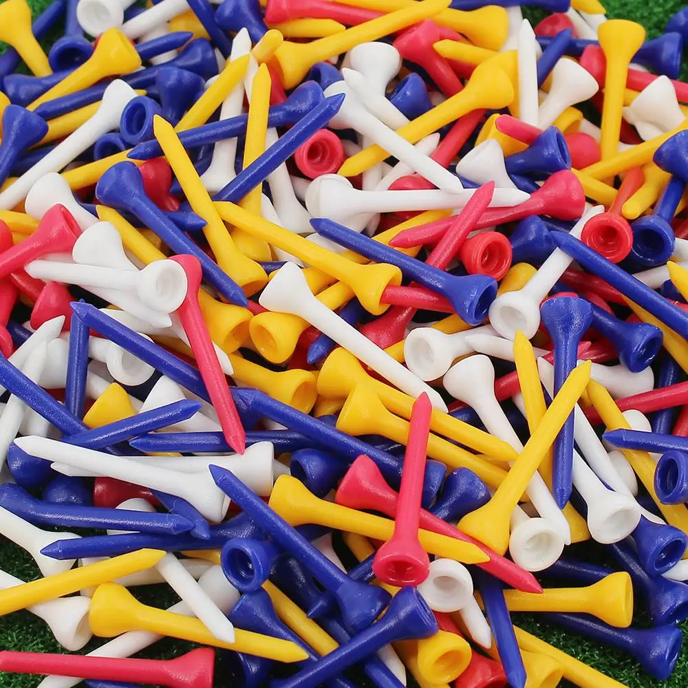 Description Picture 3 of item100 Pcs Golf Tees Cup-Shaped Plastic Durable Mixed Color Available In 4 Sizes Auxiliary Practice Golf Accessories Supplies