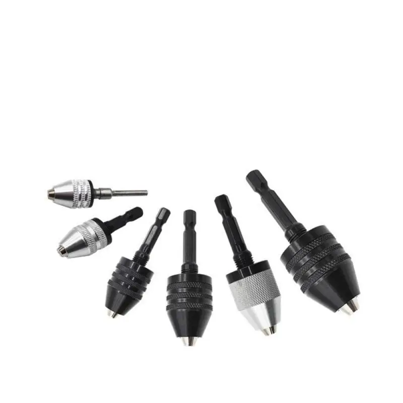 임팩트 육각 생크 드릴 척, 키리스 어댑터, 클램핑 범위 드라이버 도구 액세서리, 0.3-6.5mm, 1 개, 2 개, 4 개