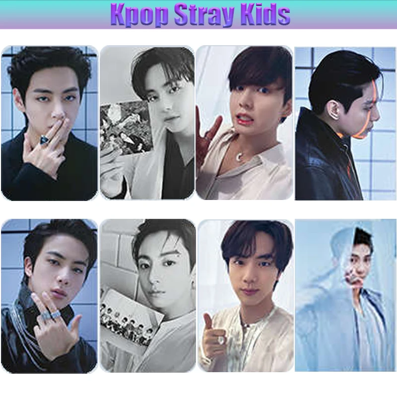 

7/8/16pcs/set Kpop Stray Kids Postcard Collection Trading Card Collection Commemorative Cards HD Handsome Guy Postcard