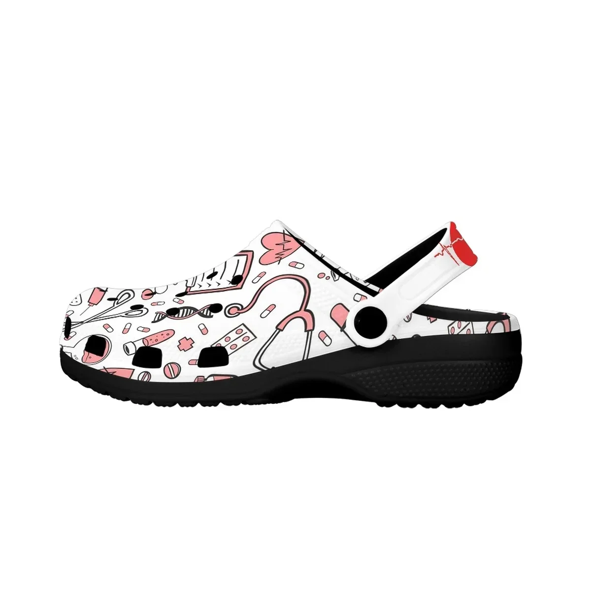 Nursing Medical Printed Non-Slip Slippers Breathable Outdoor Indoor Slides Soft Clogs For Women Work Sandalias De Mujer