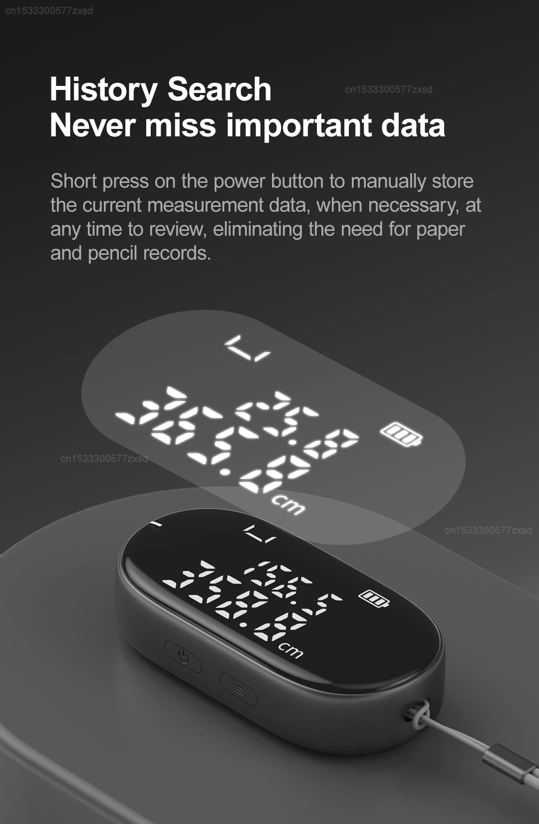 Xiaomi DUKA ATuMan Q2 Mini Electronic Ruler Digital Wheel Tape Measure description image 9
